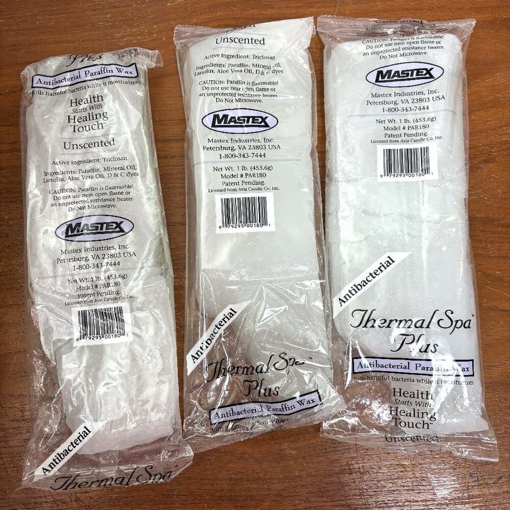Mastex Antibacterial Unscented Paraffin Wax 3 lbs New With Tags